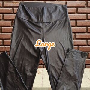 Chic Black Faux Leather Leggings